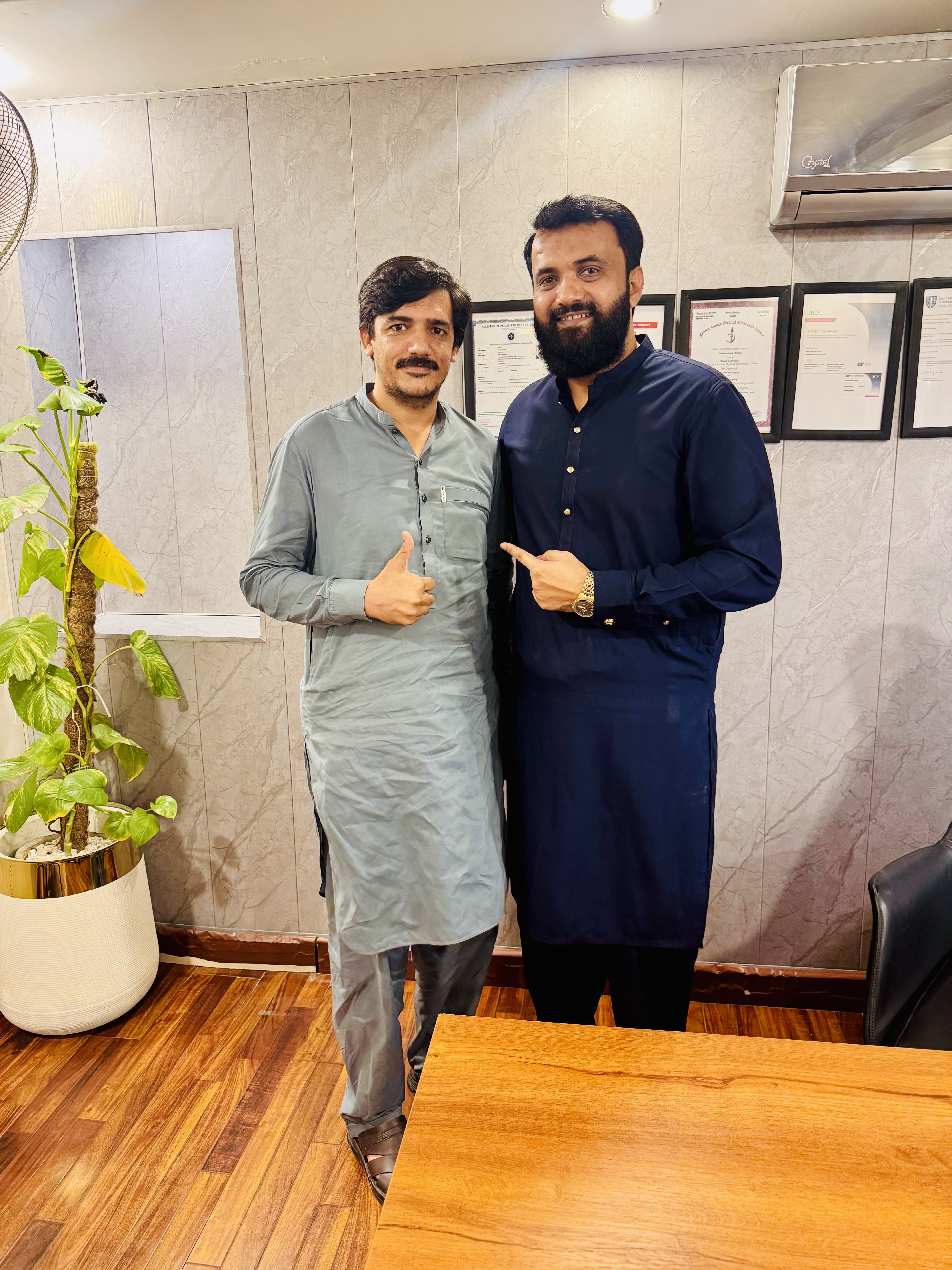 Photograph from the practice of Dr. Awais Malik